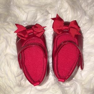 Red soft bottom dress shoes